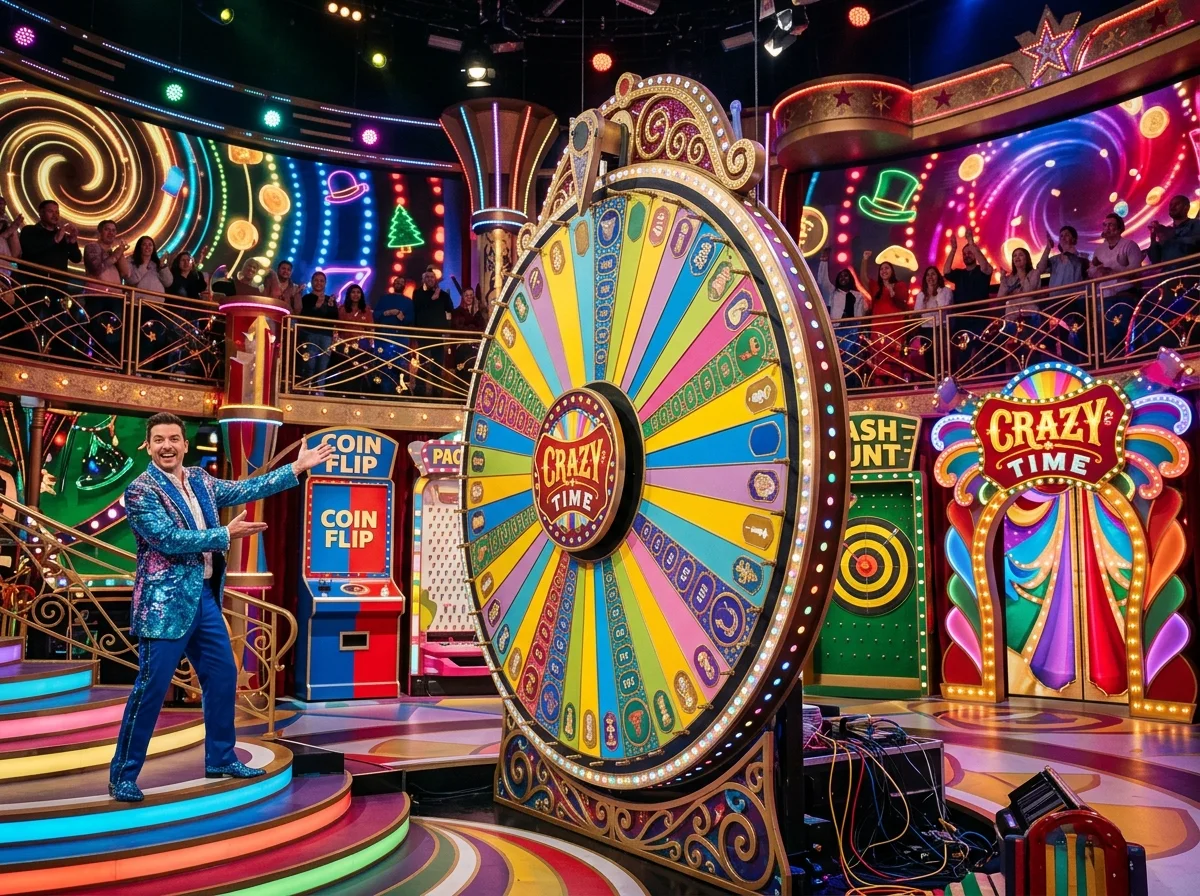 Crazy Time live bord på Holyluck Casino